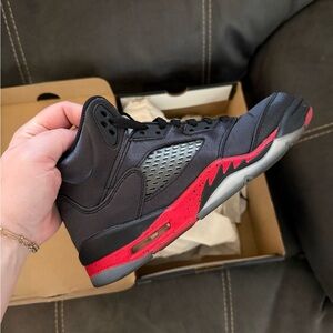 Jordan Black and Red Sneakers
